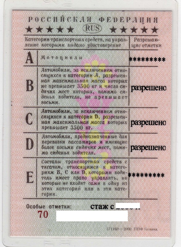 водительские права старого образца обратная сторона фото.jpg